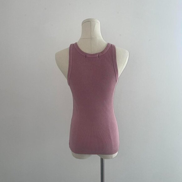 Pink Ribbed Tank Top - Picture 3 of 5